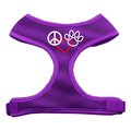 Unconditional Love Peace  Love  Paw Design Soft Mesh Harnesses Purple Small UN788375